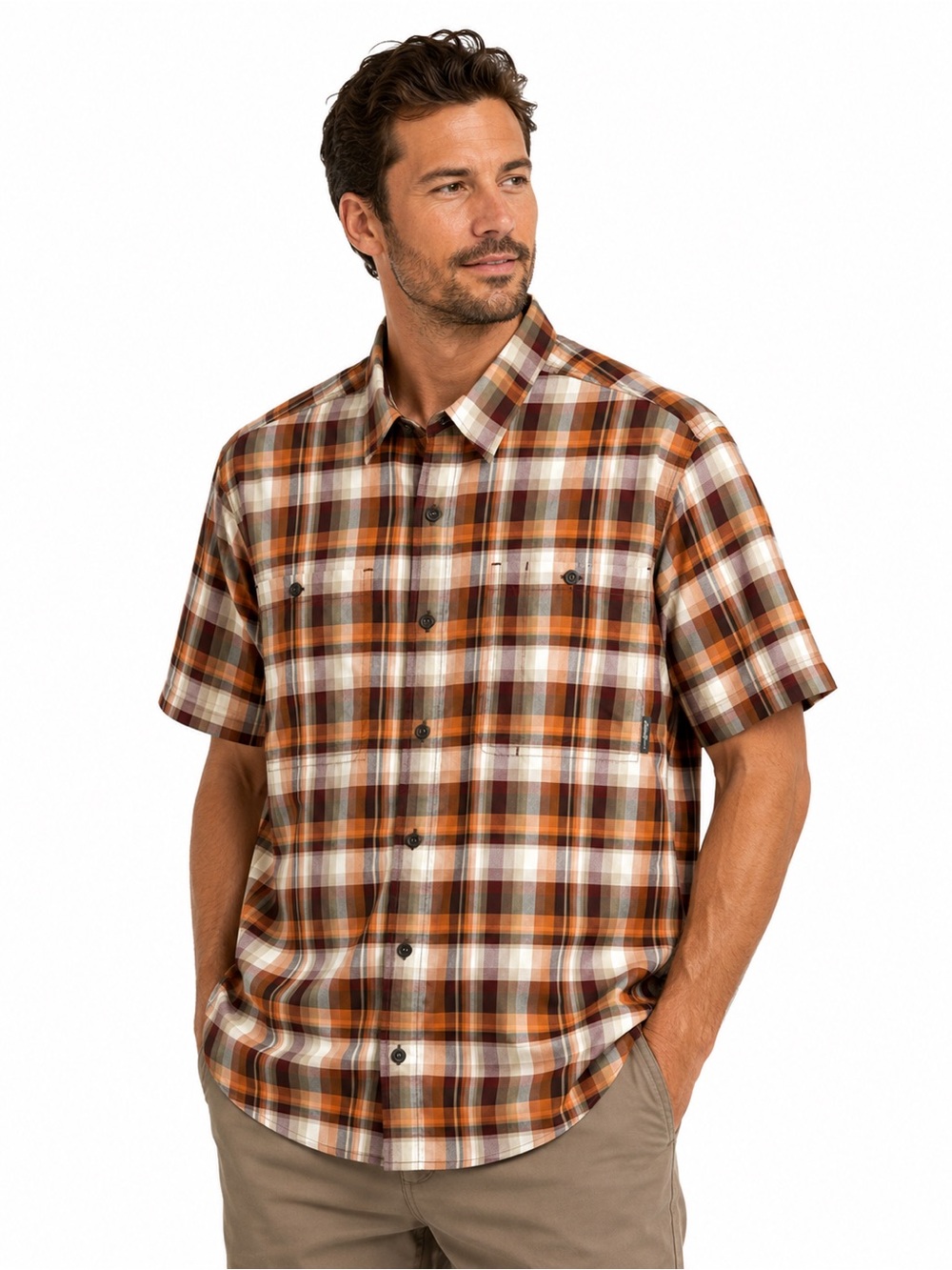 Eddie Bauer Rainier 2.0 Plaid Performance Hiking Fishing Shirt XL NWT UPF 50+